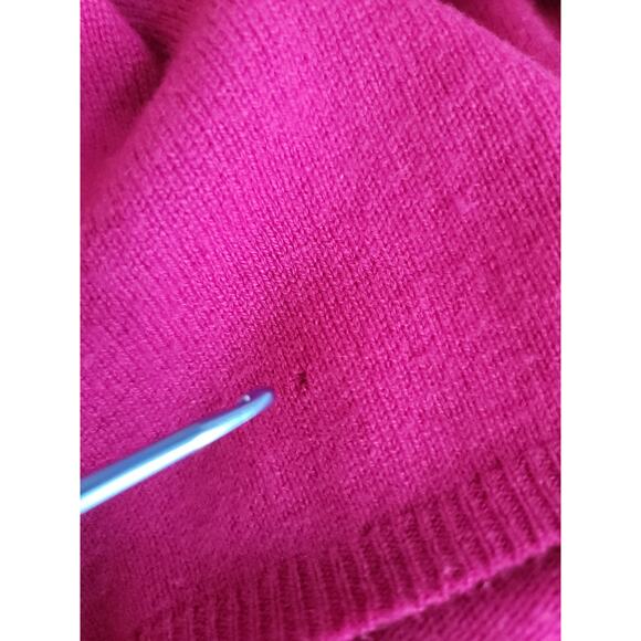 Charter Club Sweater Womens Sz Large Thin 2 Play 100% Cashmere Crewneck Magenta - Picture 8 of 8